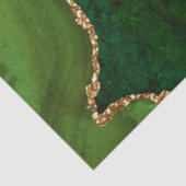 Papier Mousseline Agate de Parties scintillant Green et Gold Faux (Détail)