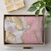 Papier Mousseline Agate des séquences or et rose (Cadeau)