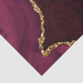 Papier Mousseline Agate Faux Pailleté Rouge et Or (Détail)