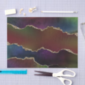 Papier Mousseline Agate foncé intense | Moody Rainbow Jewel Tone (Artisanat)