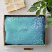 Papier Mousseline Agate Léopard Bleu | Pierre Abstraite Glamour (Cadeau)