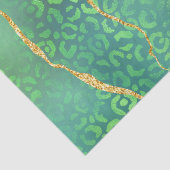 Papier Mousseline Agate Léopard Vert | Jungle Abstrait Glamour (Détail)