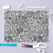 Papier Mousseline Agate les tranches en noir et blanc (Artisanat)