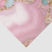 Papier Mousseline Agate Marble Moderne Blue Rose Gold Collection (Détail)