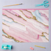 Papier Mousseline Agate Marble tendance Blue Pink Gold Collection (Artisanat)