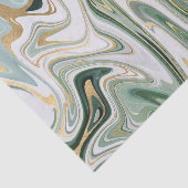 Papier Mousseline Agate/marbre vert et or 3 (Détail)