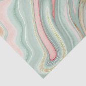 Papier Mousseline Agate/marbre vert et rose (Détail)