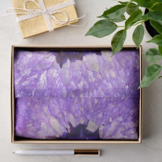 Papier Mousseline Agate pourpre Geode de Falln (Cadeau)
