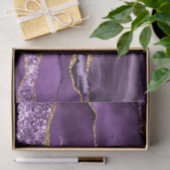 Papier Mousseline Agate Purple Gold Parties scintillant Nom personna (Cadeau)