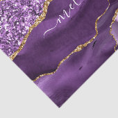 Papier Mousseline Agate Purple Gold Parties scintillant Nom personna (Détail)