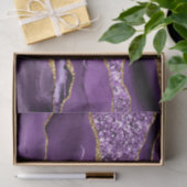 Papier Mousseline Agate Purple Gold Parties scintillant Nom personna (Cadeau)