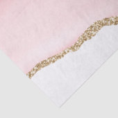 Papier Mousseline Agate rose vierge avec ruban or Élégant (Détail)