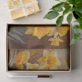 Papier Mousseline Agneau mignon avec jonquilles Jaune Peinture Décou (Cadeau)