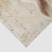 Papier Mousseline Agneau mignon Fleurs roses Script Découpage (Détail)