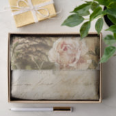 Papier Mousseline Agneau mignon Fleurs roses Script Découpage (Cadeau)