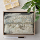 Papier Mousseline Agritourisme noir et blanc Vache Sun Rays Decoupag (Cadeau)