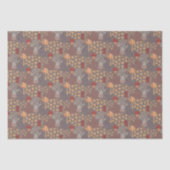 Papier Mousseline Agritourisme rustique Champignons d'automne Coeurs (Recto)