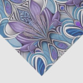 Papier Mousseline AI Art Silver Blue Lavender Turquoise (Détail)