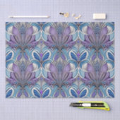 Papier Mousseline AI Art Silver Blue Lavender Turquoise (Artisanat)