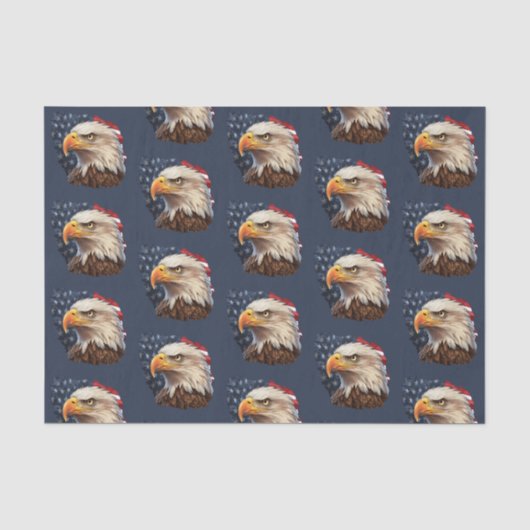 Papier Mousseline Aigle à drapeau américain (Recto)