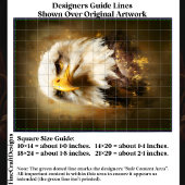 Papier Mousseline Aigle à tête blanche, Art à l'huile EF5L Découpage