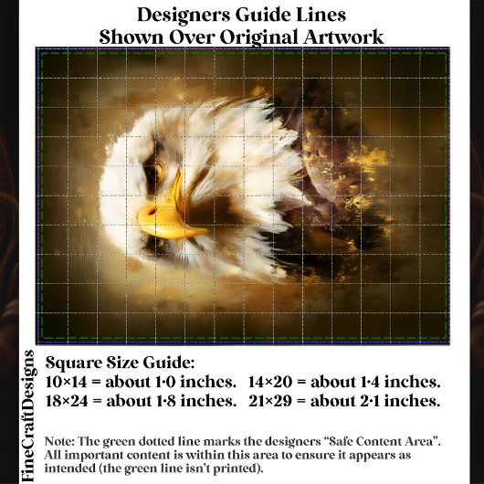 Papier Mousseline Aigle à tête blanche, Art à l'huile EF5L Découpage