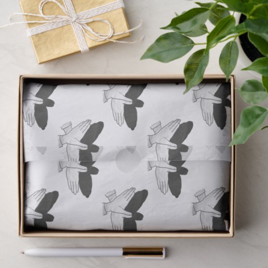 Papier Mousseline Aigle de silhouette (Cadeau)