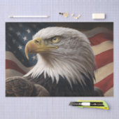 Papier Mousseline Aigle et drapeau américain (Artisanat)