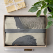 Papier Mousseline Aigle gris découpage Ephémère des oiseaux (Cadeau)