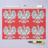 Papier Mousseline Aigle Polonais avec papier de tôle de Couronne Or (Artisanat)