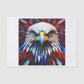 Papier Mousseline Aigles fractales patriotiques Tee