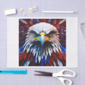 Papier Mousseline Aigles fractales patriotiques Tee (Artisanat)