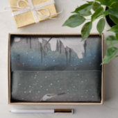 Papier Mousseline Aigrettes japonaises Grues Koson Neige d'hiver (Cadeau)