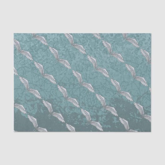 Papier Mousseline ailes bleu-gris (Recto)