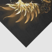 Papier Mousseline Ailes d'Ange d'or sur arrière - plan noir (Détail)