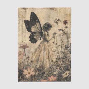 Papier Mousseline Ailes de papillon de fée vintage découpage