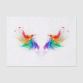Papier Mousseline Ailes fluffy arc-en-ciel (Recto)