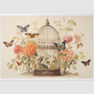 Papier Mousseline Ailes gracieuses : Découpage de cage d'oiseaux