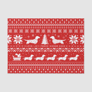 Papier Mousseline Aimer Joy Peace Wiener Dogs | Noël des Dachshunds