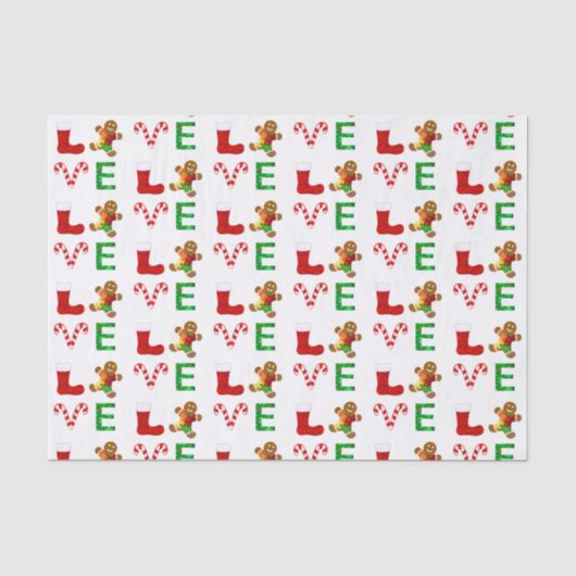Papier Mousseline Aimer l'autisme Noël (Recto)