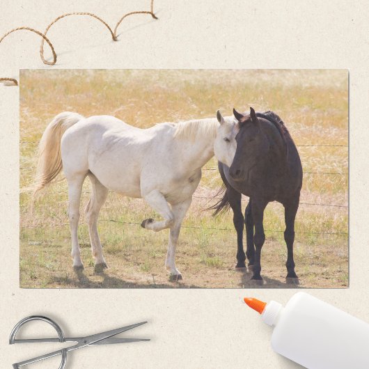 Papier Mousseline Aimer les Chevaux