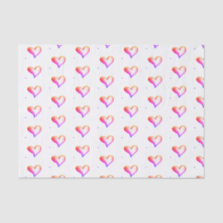 Papier Mousseline Aimer les coeurs brillants