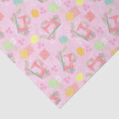 Papier Mousseline Aimer Machine à coudre rose (Détail)