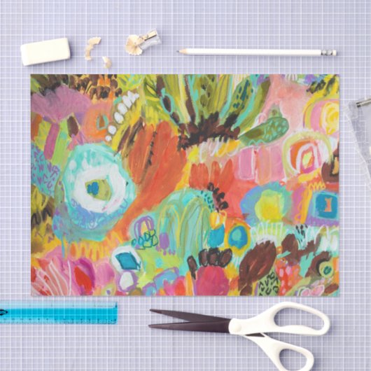 Papier Mousseline Aimer voyager I (Artisanat)