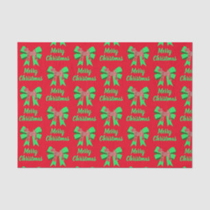 Papier Mousseline Airedale Terrier Chien de Noël et Bow vert