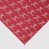 Papier Mousseline Airedale Terrier Chien de Noël Silhouette Rouge (Détail)