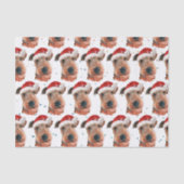 Papier Mousseline Airedale Terrier Chien race Noël (Recto)