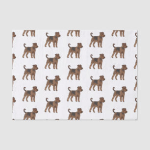Papier Mousseline Airedale terrier dog cartoon