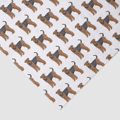 Papier Mousseline Airedale terrier dog cartoon (Détail)