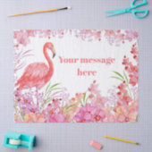 Papier Mousseline ajouter le message rose flamingo (Artisanat)